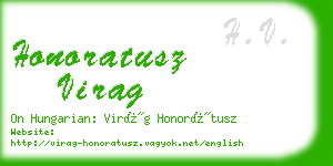 honoratusz virag business card